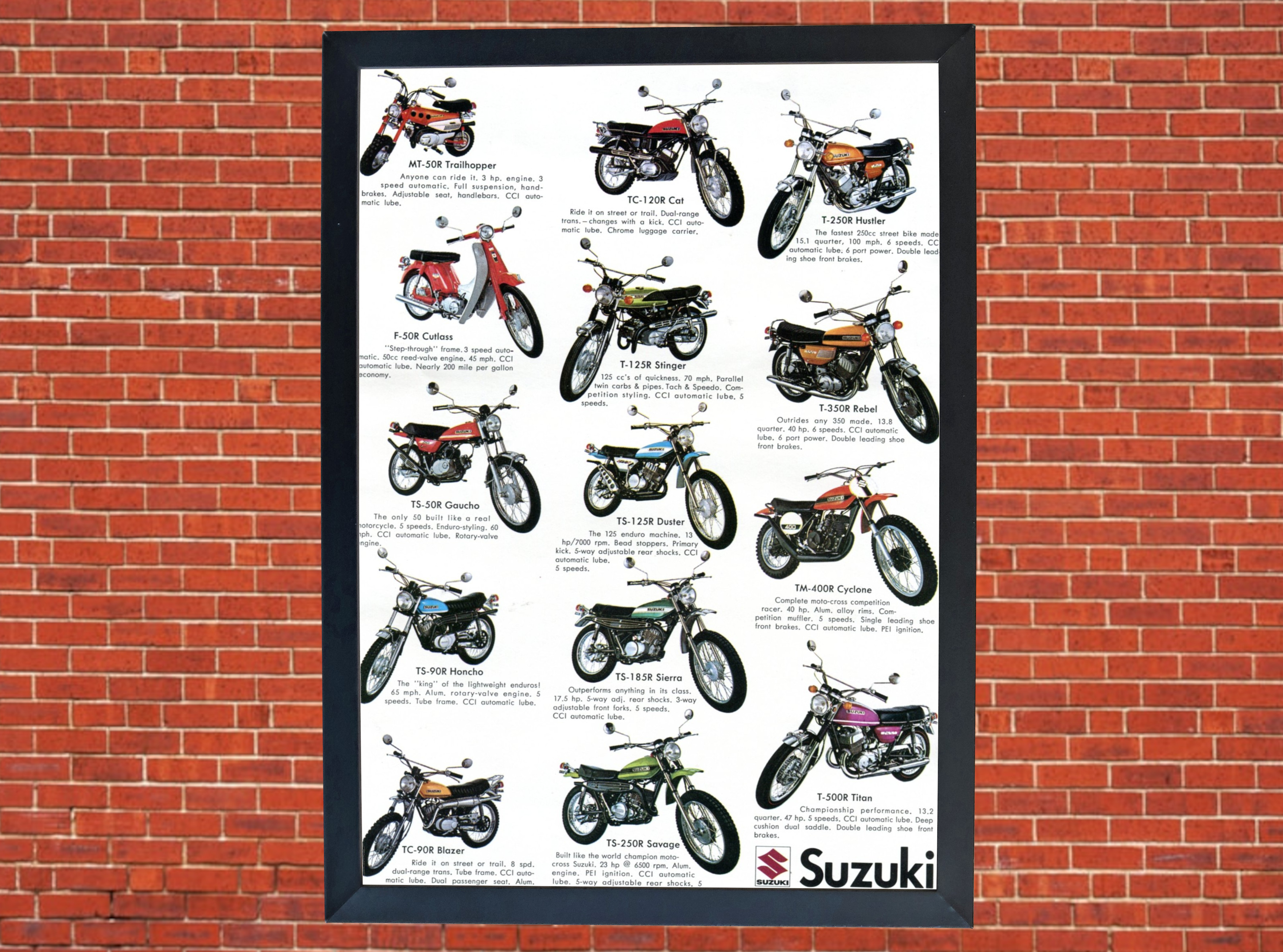 Suzuki Motorcycle Motorbike Compilation A3/A4 Poster Photographic Paper