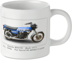 Yamaha RD250 Motorbike Tea Coffee Mug Ideal Biker Gift Printed UK