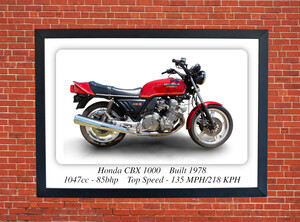 Honda CBX 1000 Motorcycle - A3/A4 Size Print Poster