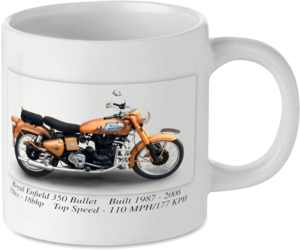 Royal Enfield 350 Bullet Motorbike Tea Coffee Mug Ideal Biker Gift Printed UK