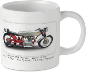 Ducati 250 Desmo Motorbike Tea Coffee Mug Ideal Biker Gift Printed UK
