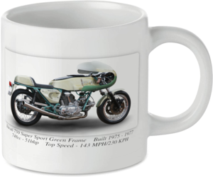 Ducati 750 Super Sport Green Frame Motorbike Tea Coffee Mug Ideal Biker Gift Printed UK