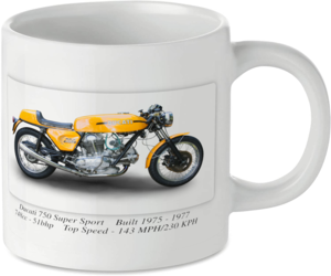 Ducati 750 Super Sport Motorbike Tea Coffee Mug Ideal Biker Gift Printed UK