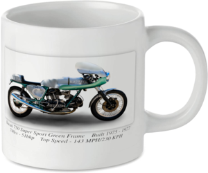 Ducati 750 Super Sport Green Frame Motorbike Tea Coffee Mug Ideal Biker Gift Printed UK