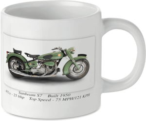 Sunbeam S7 Motorbike Tea Coffee Mug Ideal Biker Gift Printed UK