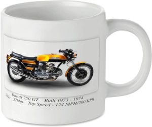 Ducati 750 GT Motorbike Tea Coffee Mug Ideal Biker Gift Printed UK