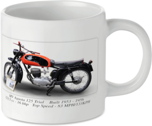 MV Agusta 125 Trial Motorcycle Motorbike Tea Coffee Mug Ideal Biker Gift Printed UK