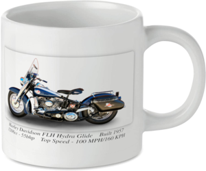 Harley Davidson FLH Hydra Glide Motorcycle Motorbike Tea Coffee Mug Ideal Biker Gift Printed UK