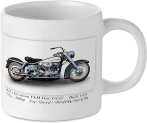 Harley Davidson FLH Duo Glide Motorcycle Motorbike Tea Coffee Mug Ideal Biker Gift Printed UK