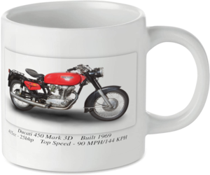 Ducati 450 Mark 3D Motorcycle Motorbike Tea Coffee Mug Ideal Biker Gift Printed UK