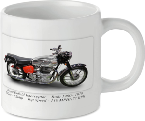 Royal Enfield Interceptor Classic Motorbike Tea Coffee Mug Ideal Biker Gift Printed UK