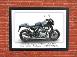 Norton Commando 961 Sport Poster - A3/A4 Size Print on Photographic Paper