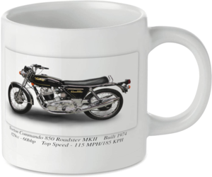 Norton Commando 850 Roadster MKII Motorcycle Motorbike Tea Coffee Mug Ideal Biker Gift Printed UK