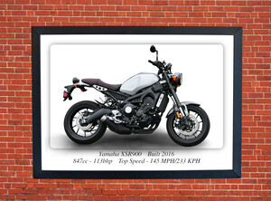 Yamaha XSR900 Motorcycle - A3/A4 Size Print Poster