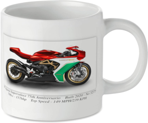 MV Agusta Superveloce 75th Anniversario Motorcycle Motorbike Tea Coffee Mug Ideal Biker Gift Printed UK