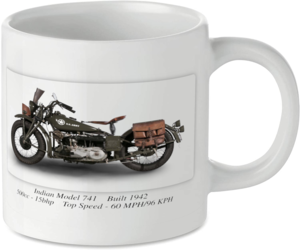 Indian Model 741 Motorcycle Motorbike Tea Coffee Mug Ideal Biker Gift Printed UK