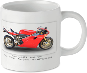 Ducati 916 SPS Motorbike Motorcycle Motorbike Tea Coffee Mug Ideal Biker Gift Printed UK