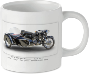 BMW R26 with Sidecar Motorbike Motorcycle Tea Coffee Mug Ideal Biker Gift Printed UK