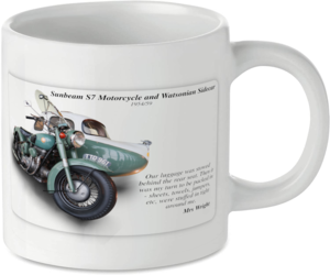 Sunbeam S7 Motorcycle and Sidecar Motorbike Tea Coffee Mug Ideal Biker Gift Printed UK