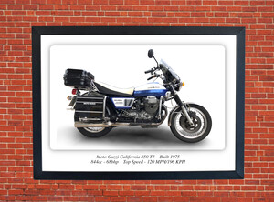 Moto Guzzi California 850 T3 Motorbike Motorcycle - A3/A4 Size Print Poster