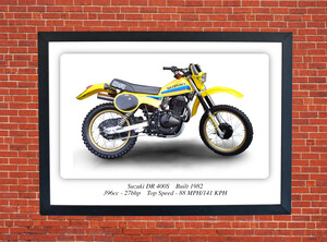 Suzuki DR 400S Motorbike Motorcycle - A3/A4 Size Print Poster