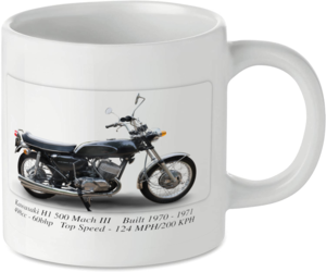 Kawasaki H1 500 Mach III Motorbike Tea Coffee Mug Ideal Biker Gift Printed UK
