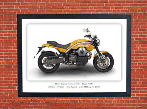 Moto Guzzi Griso 1100 Motorbike Motorcycle - A3/A4 Size Print Poster