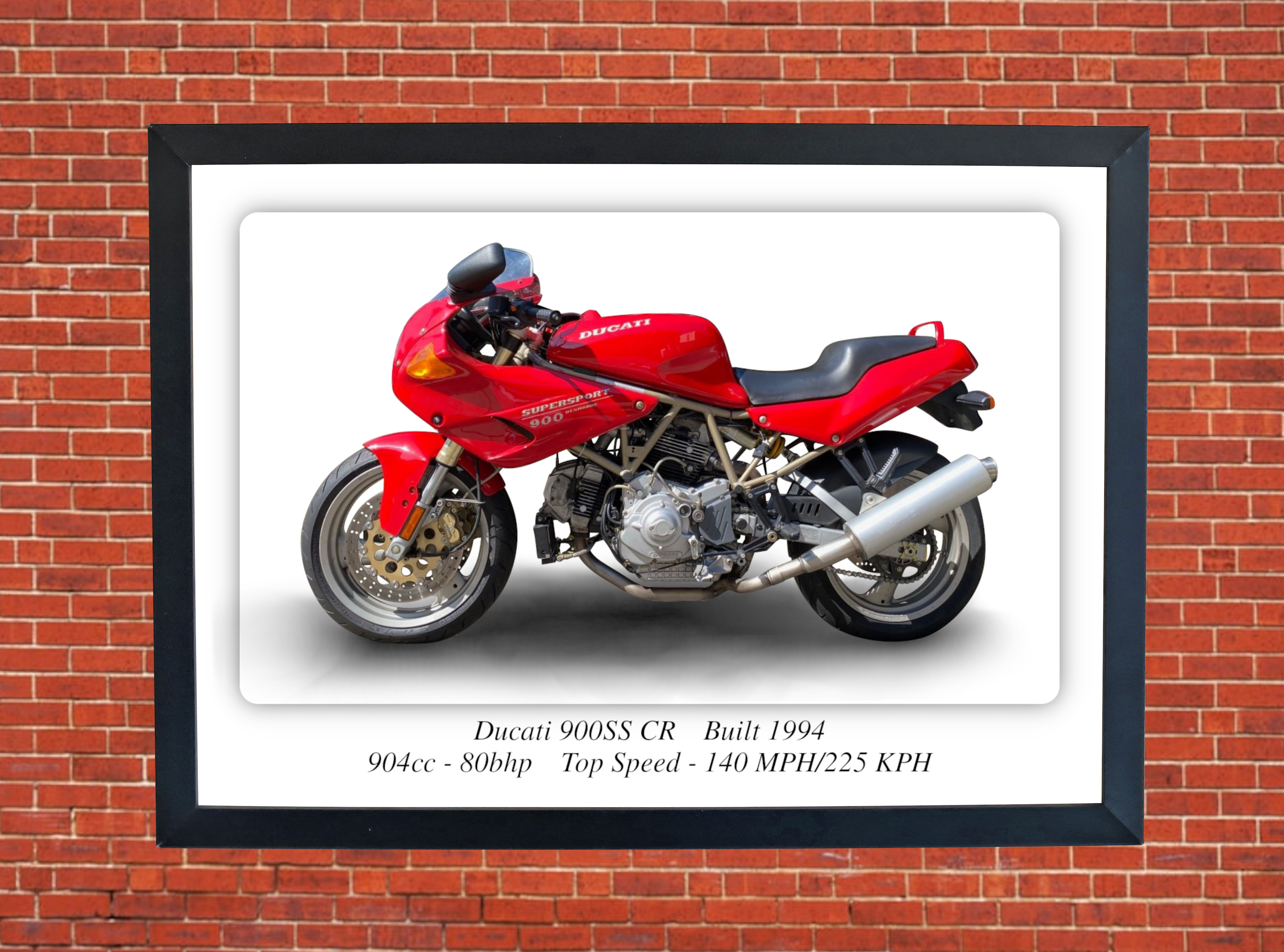 Ducati 900SS CR Motorbike Motorcycle - A3/A4 Size Print Poster