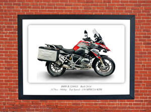 BMW R 1200GS Motorbike Motorcycle - A3/A4 Size Print Poster