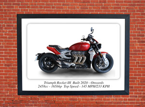 Triumph Rocket III Motorcycle - A3/A4 Size Print Poster