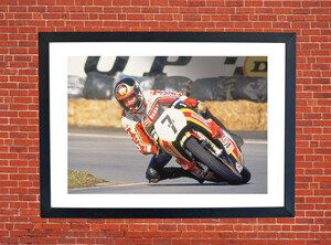 Barry Sheene Brands Hatch Motorbike Motorcycle - A3/A4 Size Print Poster