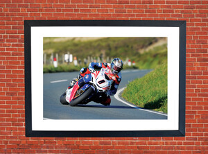 John McGuiness - Isle of Man TT Motorbike Motorcycle - A3/A4 Size Print Poster