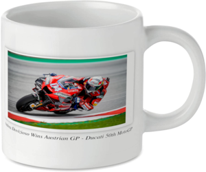 Andrea Dovizioso Wins Austrian GP Motorcycle Motorbike Tea Coffee Mug Ideal Biker Gift Printed UK