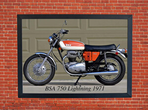 BSA 750 Lightning Motorbike Motorcycle A3/A4 Size Print Poster Photographic Paper Wall Art