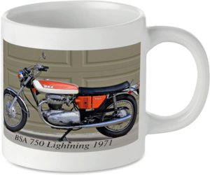 BSA 750 Lightning Motorcycle Motorbike Tea Coffee Mug Ideal Biker Gift Printed UK