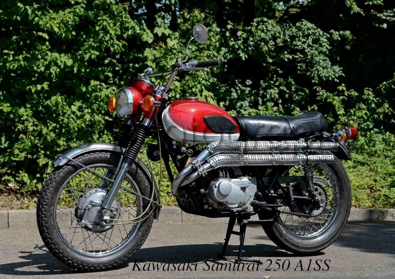 Kawasaki Samurai 250 A1SS Motorbike Motorcycle A3/A4 Size Print Poster Photographic Paper Wall Art