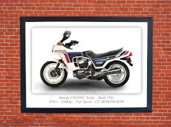 Honda CX650TC Turbo Motorbike Motorcycle - A3/A4 Size Print Poster