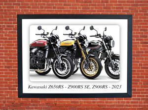Kawasaki Z650RS - Z900RS SE, Z900RS Motorbike Motorcycle - A3/A4 Size Print Poster