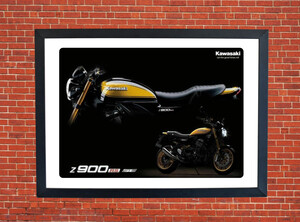 Kawasaki Z900RS Motorbike Motorcycle A3/A4 Size Print Poster Photographic Paper Wall Art