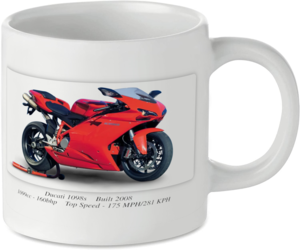 Ducati 1098s Motorbike Motorcycle Tea Coffee Mug Ideal Biker Gift Printed UK
