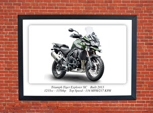 Triumph Tiger Explorer XC Motorbike Motorcycle - A3/A4 Size Print Poster