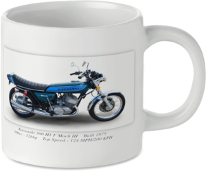 Kawasaki 500 H1 F Mach III Motorbike Motorcycle Tea Coffee Mug Ideal Biker Gift Printed UK