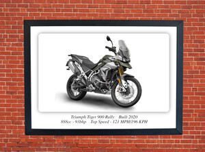 Triumph Tiger 900 Rally Motorbike Motorcycle - A3/A4 Size Print Poster