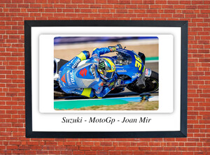 Suzuki - MotoGp - Joan Mir Motorbike Motorcycle - A3/A4 Size Print Poster
