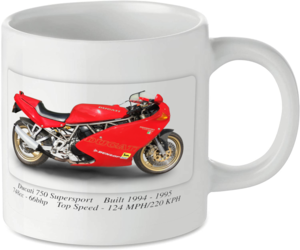 Ducati 750 Supersport Motorbike Tea Coffee Mug Ideal Biker Gift Printed UK