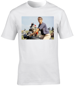 Steve McQueen - Great Escape Motorbike Motorcycle - T-Shirt