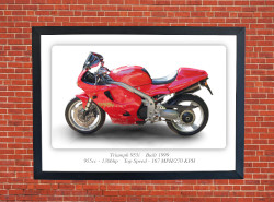 Triumph 955i Motorbike Motorcycle - A3/A4 Size Print Poster
