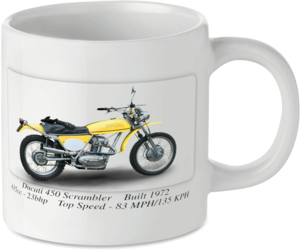 Ducati 450 Scrambler Motorbike Tea Coffee Mug Ideal Biker Gift Printed UK