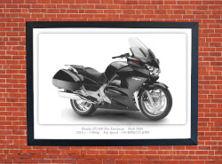 Honda ST1300 Pan European Motorcycle - A3/A4 Size Print Poster