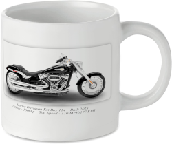 Harley Davidson Fat Boy 114 Motorcycle Motorbike Tea Coffee Mug Ideal Biker Gift Printed UK